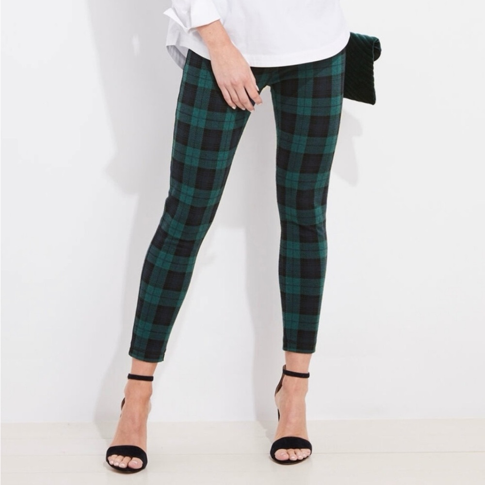 Vineyard Vines Blackwatch Jacquard Leggings in Charleston Green